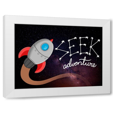 Seek Adventure 1 White Modern Wood Framed Art Print by Prime, Marcus