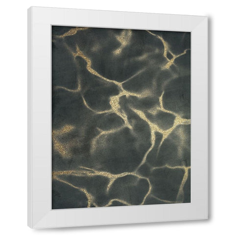 Golden Fluidity 1 White Modern Wood Framed Art Print by Prime, Marcus