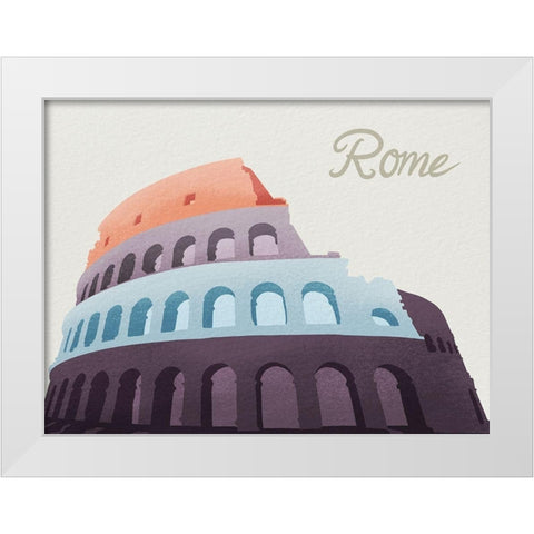 Colorful Rome 1 White Modern Wood Framed Art Print by Prime, Marcus