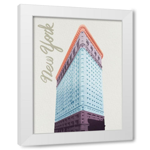 Colorful New York 1 White Modern Wood Framed Art Print by Prime, Marcus