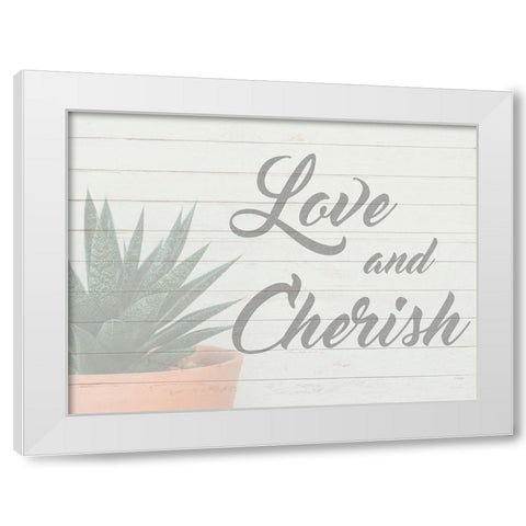 Love And Cherish 1 White Modern Wood Framed Art Print by Prime, Marcus
