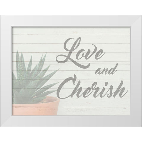 Love And Cherish 1 White Modern Wood Framed Art Print by Prime, Marcus