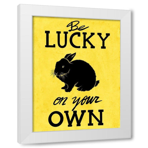 Be Lucky 1 White Modern Wood Framed Art Print by Prime, Marcus
