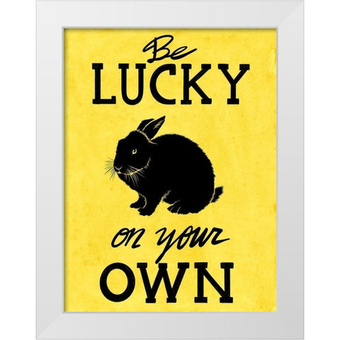 Be Lucky 1 White Modern Wood Framed Art Print by Prime, Marcus
