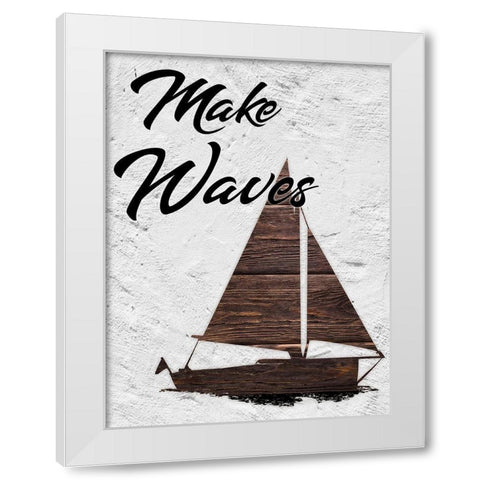 Make Waves 1 White Modern Wood Framed Art Print by Prime, Marcus