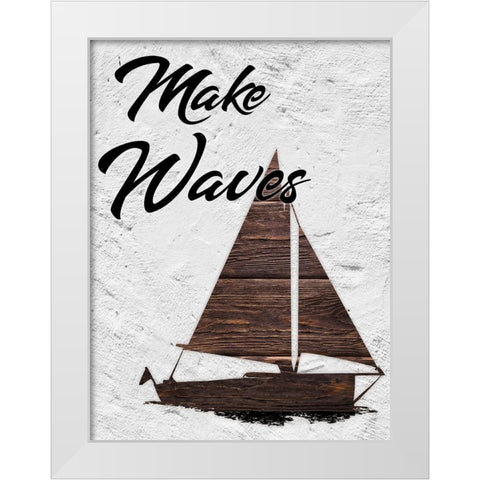 Make Waves 1 White Modern Wood Framed Art Print by Prime, Marcus