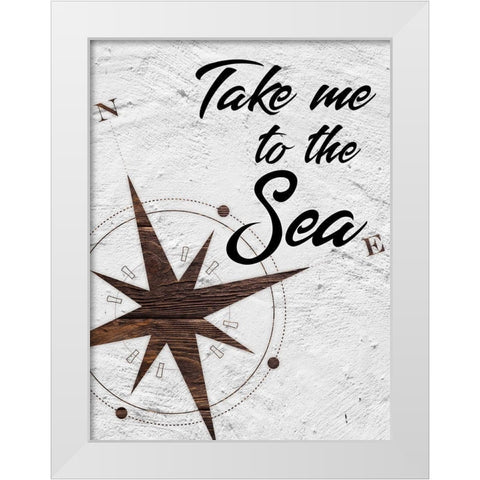 To The Sea 1 White Modern Wood Framed Art Print by Prime, Marcus