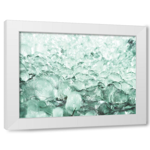 Bubbly Mint 1 White Modern Wood Framed Art Print by Prime, Marcus