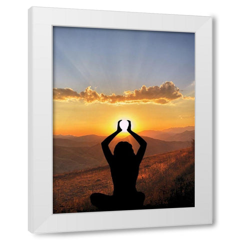 Lifting The Sun 1 White Modern Wood Framed Art Print by Prime, Marcus
