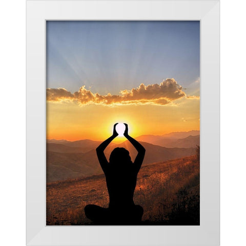 Lifting The Sun 1 White Modern Wood Framed Art Print by Prime, Marcus