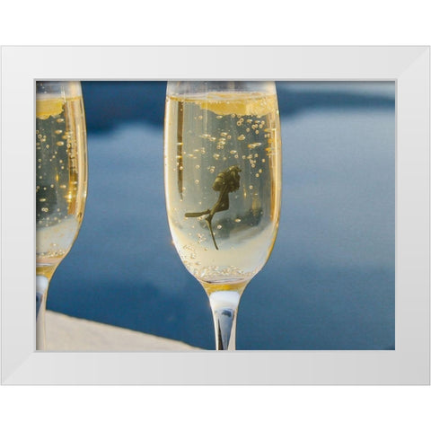 Wine Dive 1 White Modern Wood Framed Art Print by Prime, Marcus