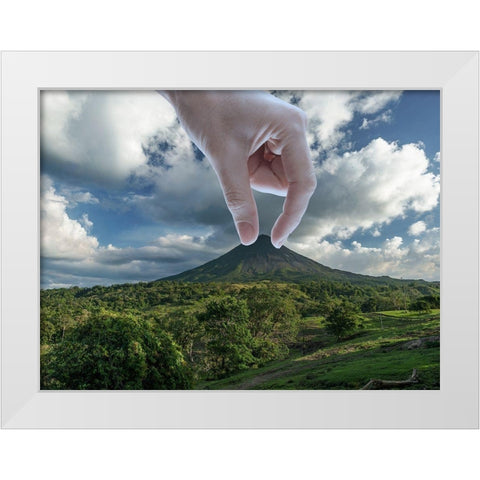 Piercing Volcano 1 White Modern Wood Framed Art Print by Prime, Marcus