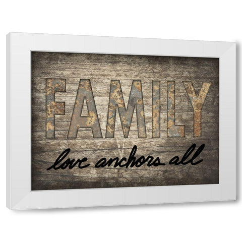 Love Anchors All 1 White Modern Wood Framed Art Print by Prime, Marcus