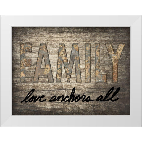 Love Anchors All 1 White Modern Wood Framed Art Print by Prime, Marcus