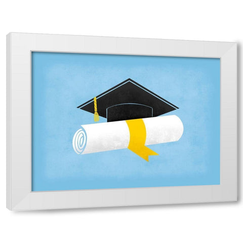 Grad Pride 1 White Modern Wood Framed Art Print by Prime, Marcus