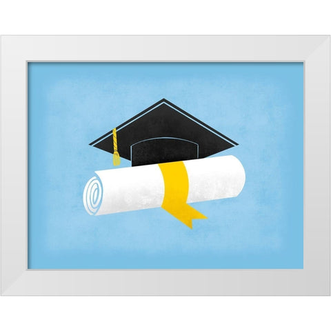 Grad Pride 1 White Modern Wood Framed Art Print by Prime, Marcus