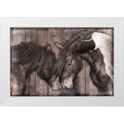 Loving Snuggles 1 White Modern Wood Framed Art Print by Prime, Marcus