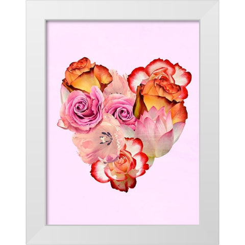 Floral Love 1 White Modern Wood Framed Art Print by Prime, Marcus