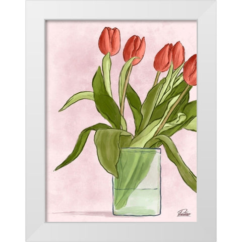 Kissable Blooms 1 White Modern Wood Framed Art Print by Prime, Marcus