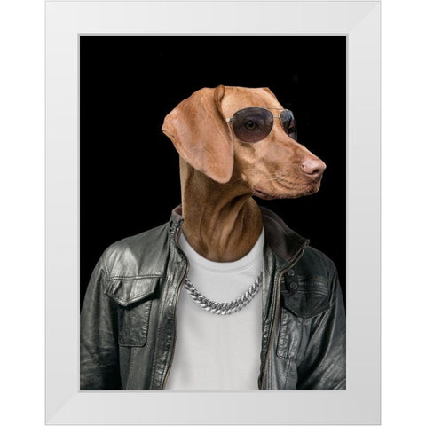 Eddy V 1 White Modern Wood Framed Art Print by Prime, Marcus