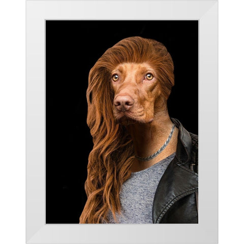 Nightime Rebel White Modern Wood Framed Art Print by Prime, Marcus