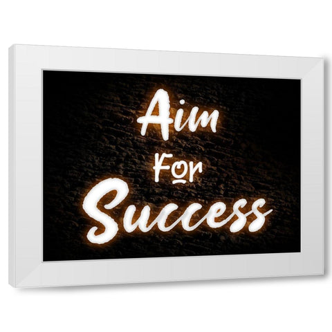 Aim For Success White Modern Wood Framed Art Print by Prime, Marcus