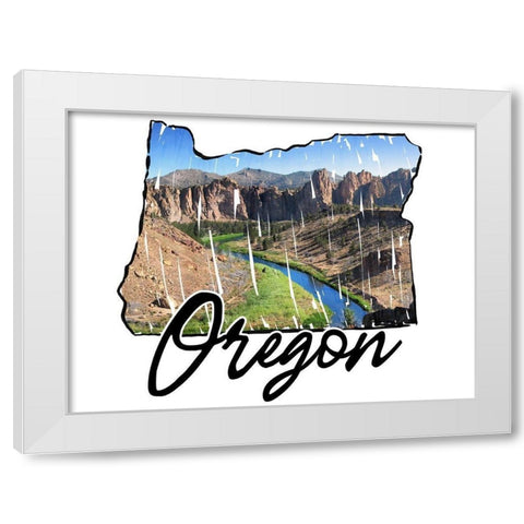 Oregon Pride White Modern Wood Framed Art Print by Prime, Marcus