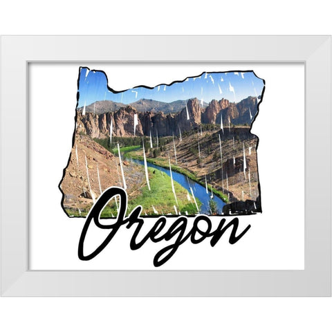 Oregon Pride White Modern Wood Framed Art Print by Prime, Marcus