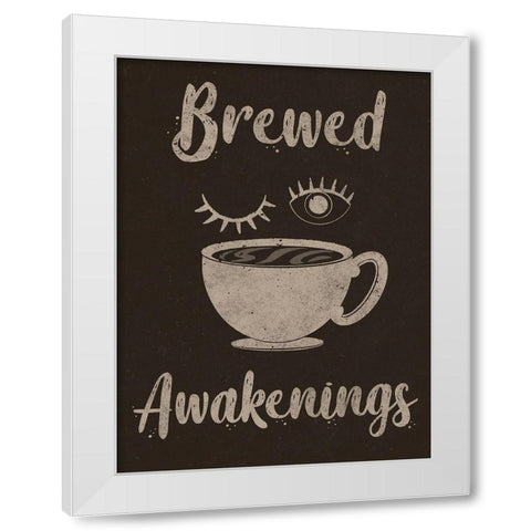 Brewed Awakenings White Modern Wood Framed Art Print by Prime, Marcus