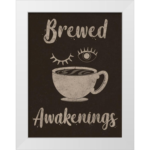 Brewed Awakenings White Modern Wood Framed Art Print by Prime, Marcus