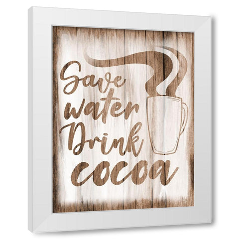Drink Cocoa White Modern Wood Framed Art Print by Prime, Marcus