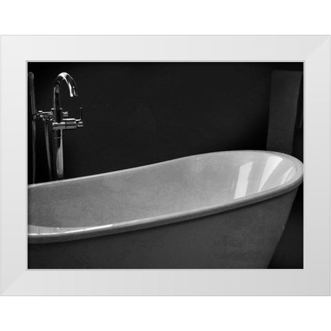 Twilight Bathroom 2 White Modern Wood Framed Art Print by Prime, Marcus