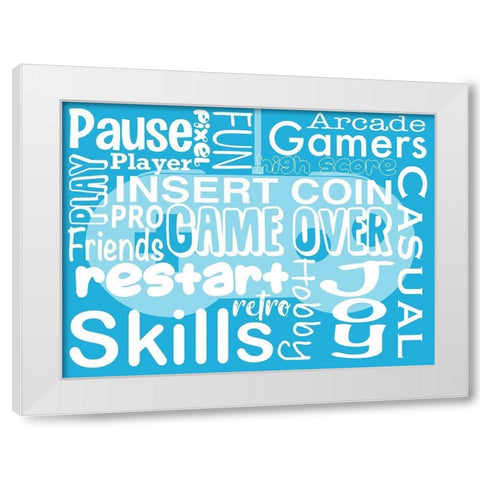 Gaming Love 2 White Modern Wood Framed Art Print by Prime, Marcus
