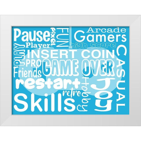 Gaming Love 2 White Modern Wood Framed Art Print by Prime, Marcus