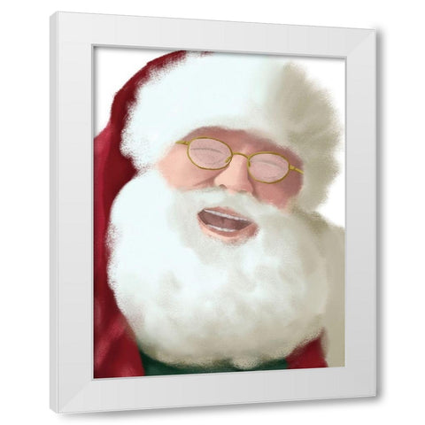 Jolly Laugh White Modern Wood Framed Art Print by Prime, Marcus