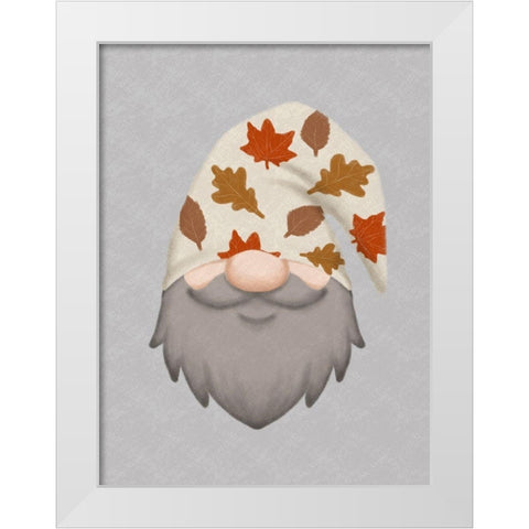 Fall Gnome 3 White Modern Wood Framed Art Print by Prime, Marcus