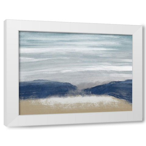 Distant Waves 1 White Modern Wood Framed Art Print by Prime, Marcus