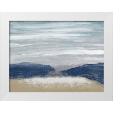 Distant Waves 1 White Modern Wood Framed Art Print by Prime, Marcus