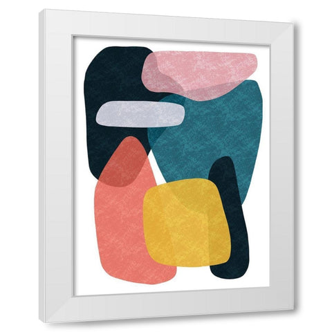 Rubiks Splat 3 White Modern Wood Framed Art Print by Prime, Marcus