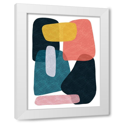 Rubiks Splat 4 White Modern Wood Framed Art Print by Prime, Marcus
