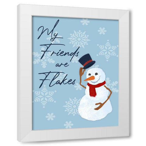 Flake Friends White Modern Wood Framed Art Print by Prime, Marcus