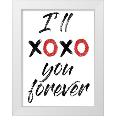 XOXO Forever White Modern Wood Framed Art Print by Prime, Marcus