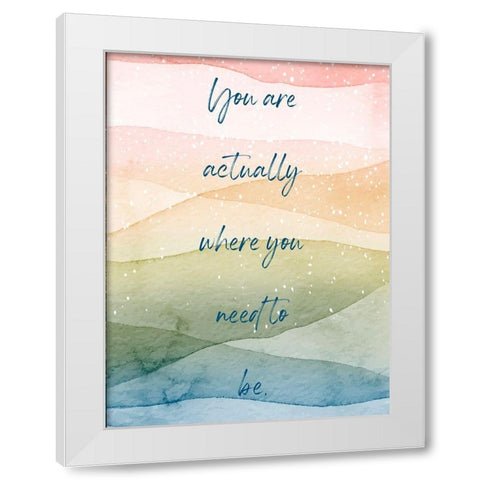 Right Place White Modern Wood Framed Art Print by Prime, Marcus