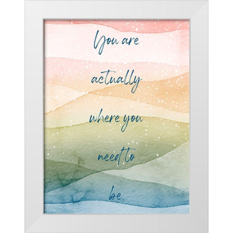 Right Place White Modern Wood Framed Art Print by Prime, Marcus
