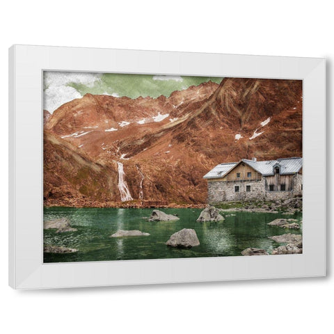 Fall Lake 1 White Modern Wood Framed Art Print by Prime, Marcus