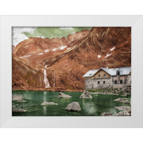 Fall Lake 1 White Modern Wood Framed Art Print by Prime, Marcus