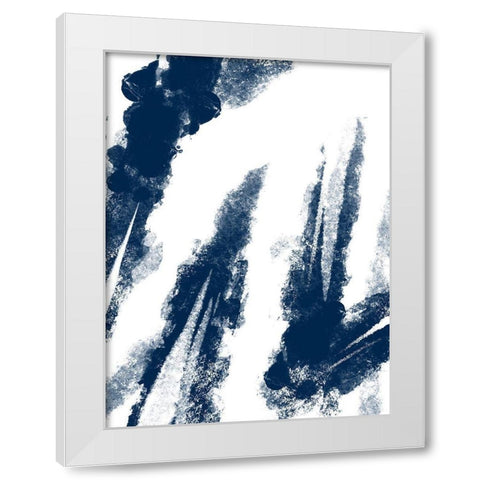Navy Striking Seams 2 White Modern Wood Framed Art Print by Prime, Marcus