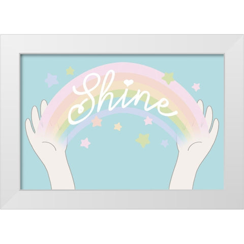 Rainbow Shine 2 White Modern Wood Framed Art Print by Prime, Marcus