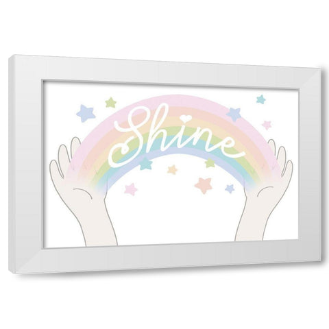 Rainbow Shine 3 White Modern Wood Framed Art Print by Prime, Marcus