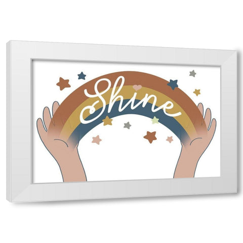 Rainbow Shine 4 White Modern Wood Framed Art Print by Prime, Marcus